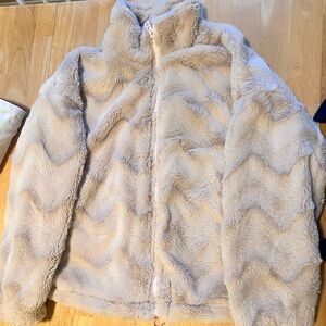 Urban Outfitters Light Baby Pink Faux Fur Jacket